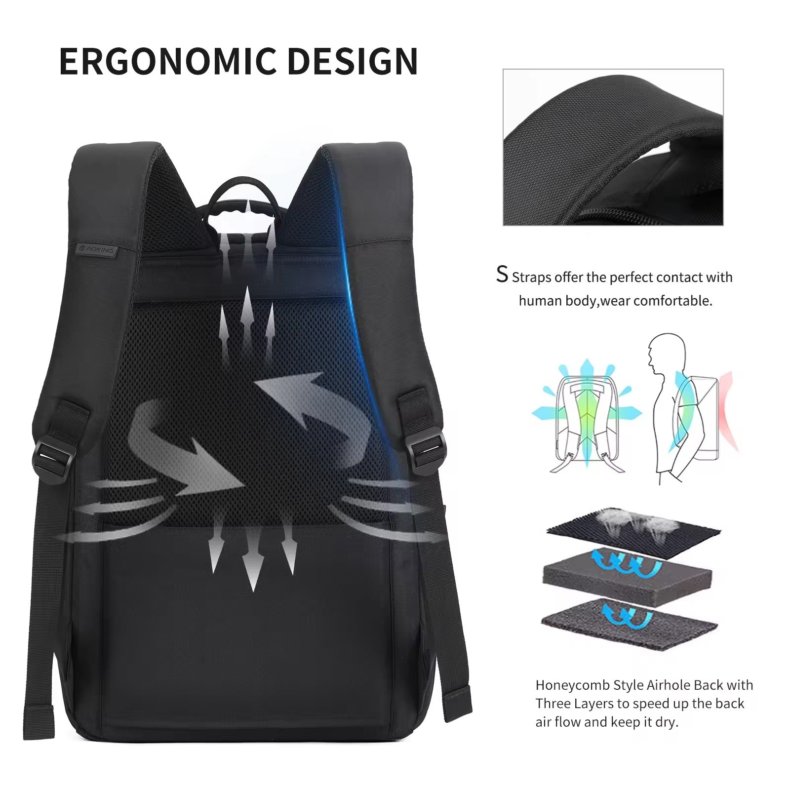 Aoking Smart Mochila Ejecutiva para Laptop
