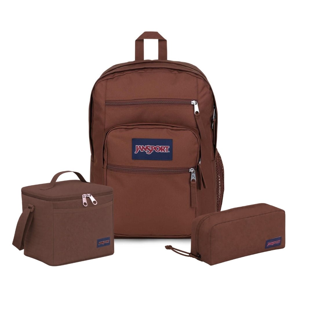 SETS - BIG STUDENT BASIC BROWN BUNDLE - Mochilas JanSport - JS0A47JK-JS0A85O3-JS0A85O6-GM4