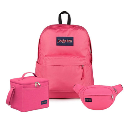 SETS - SUPERBREAK PLUS POSH PINK BUNDLE - Mochilas JanSport - JS0A4QUE-JS0A85O3-JS00TAN1-EX2